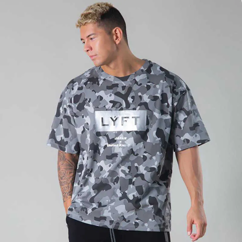 T-shirts pour hommes ORIGINAL CAMO BIG T-SHIRTS 2022 Casual Loose T-shirt Gym Fitness Homme Workout Summer Tees à manches courtes Tops Vêtements T221006