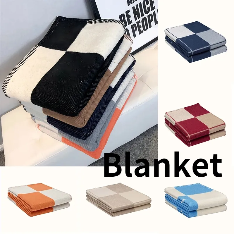 Plaid H Cashmere Blanket Crochet Soft Wool Scarf Portable Warm Sofa Bed Fleece Knitted Throw Cape Brand Blanket 140x175cm