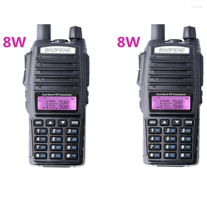 Walkie talkie 2x Baofeng UV-82 Plus 8W 10 km Długie zasięg Mocne przenośne CB VHF/UHF Ptwo Way Radio Amador 8 watów UV82