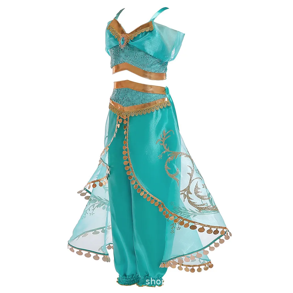 open lace back dress Amazon.com: Disney Princess Jasmine Prestige Girls' Costume : Toys & Games main image 0