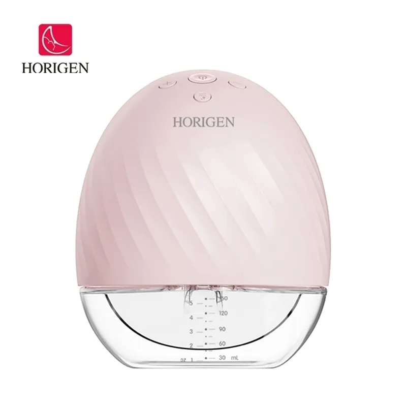 모유 펌프 HORIGEN 웨어러블 유방 펌프 실리콘 플랜지로 모유 수유를위한 전기 유방 펌프 150ml 우유 병 221007