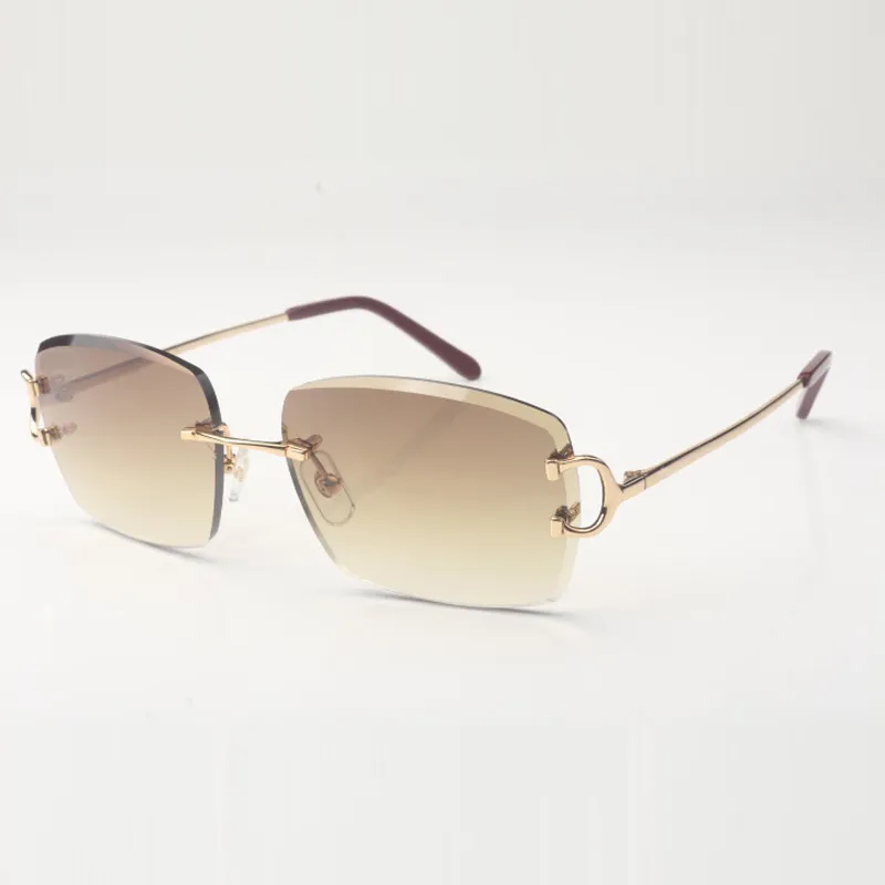 Metallkrallensonnenbrille 3524030 mit großen C-Bügeln und 58-mm-Schnittglas