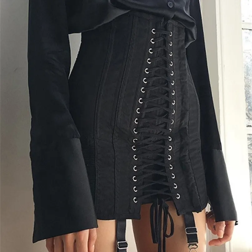 Sıradan elbiseler insdoit gotik y2k vintage mini etek kadınlar punk patchwork yaz yüksek bel vücutcon kuşel estetik seksi s 221007