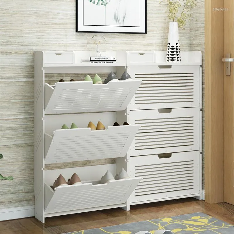 Clothing Storage Simple Ultra-thin Tipping Shoe Cabinet 17cm Home Entrance Living Room Multifunctional Rack Assembly