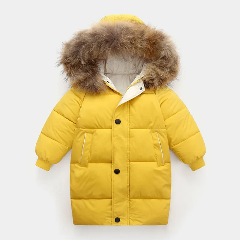 Casa de baixo inverno garoto comprido e grosso para menino jaqueta de peles gole de peles com capuz de moda snowsuit 3 10y crianças adolescentes sobretudo parkas 221007