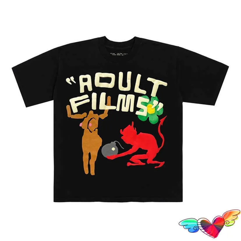 T-shirts voor heren 3D-schuim CPFM.XYZ volwassen tee nieuwe mannen vrouwen 1 1 zwart wit films CPFM T-shirt bedrukt label tops high street korte mouw T221006