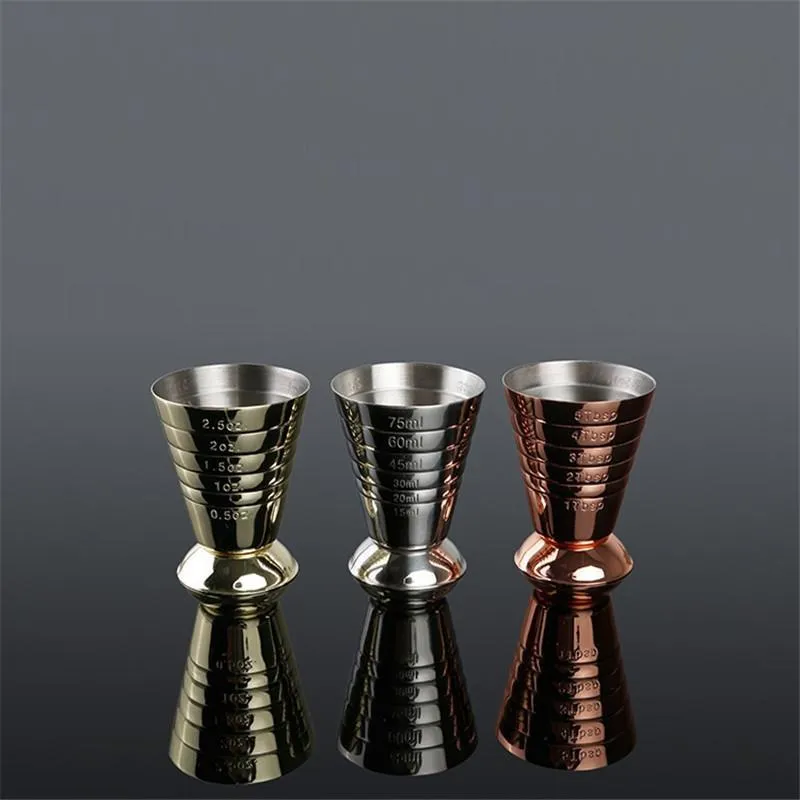 Stainless Steel Cocktail Measuring Jigger Double Jigger Measure Shot Drink Spirit Measure Cup Bar Accessories Bar Tools yq01706