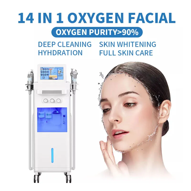 Ny 14 i 1 multifunktion Microdermabrasion Beauty Salon Equipments Hydro Water Dermabrasion Spa Facial Machine