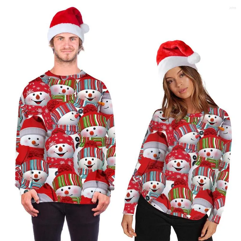 Magliette da uomo brutte maglioni natalizie uomini donne donne elfo snowflake jpkers appiccicoso top plorover festy per la festa di Natale