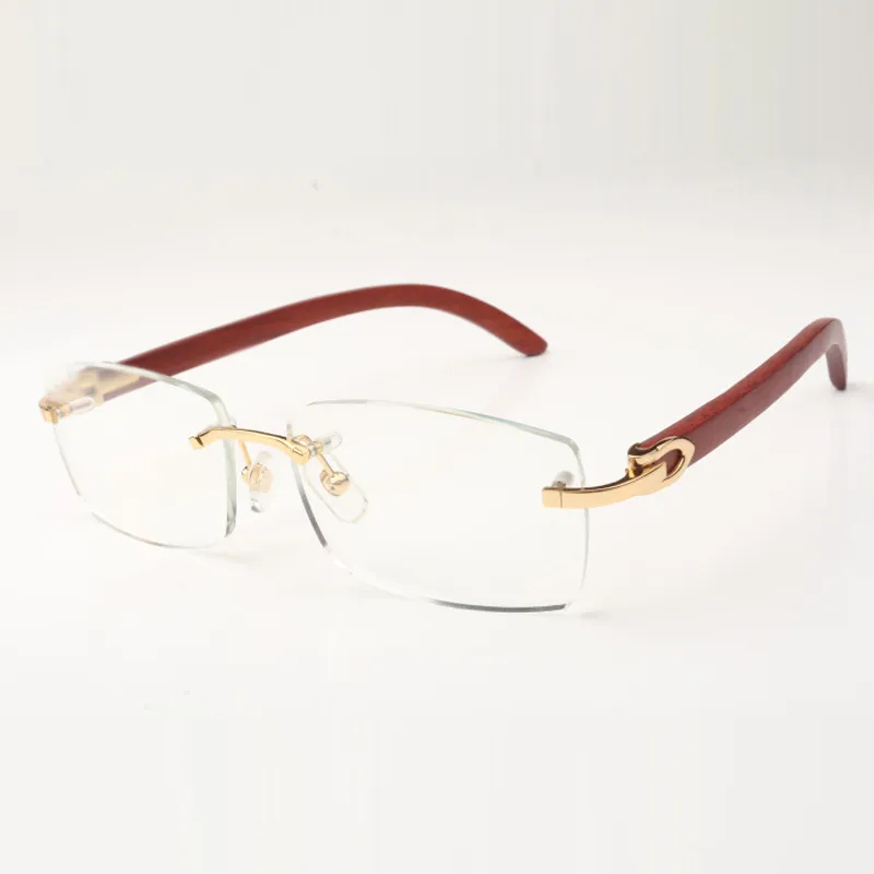 Plain glasses frame 3524012 come with new C hardware which is flat with original wooden legs