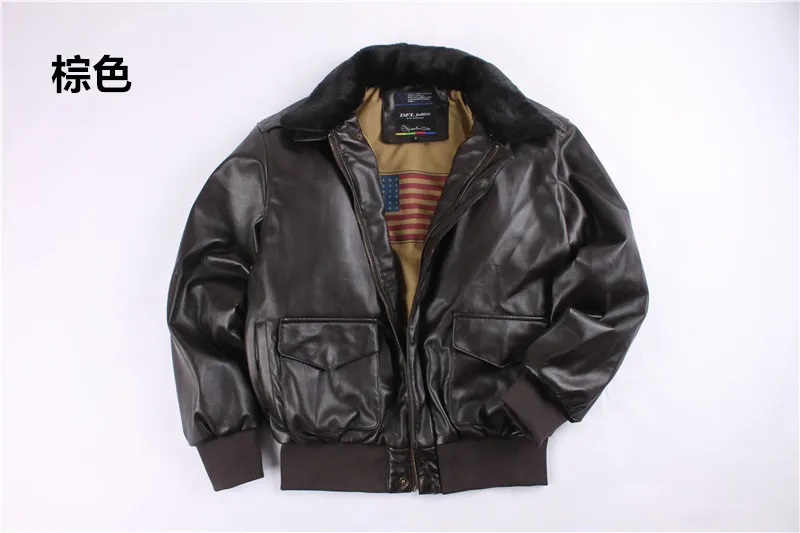 Herrenjacken Winter Vintage A2 Lederjacke Männer Streetwear Abnehmbarer Pelzflug Motorrad Bomber Gepolsterter Luftwaffenmantel 221006 2 S6NR