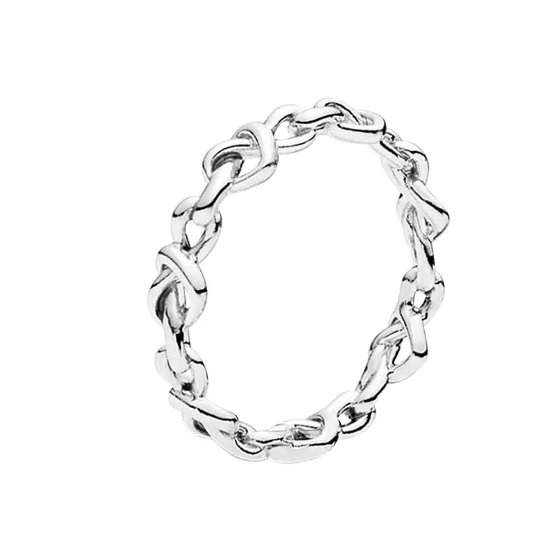 Autêntico Sterling Silver Siltted Hearts Ring Women Girls Wedding Jewelry With Caixa Original para Pandora Love Heart Girlfriend Gift Rings