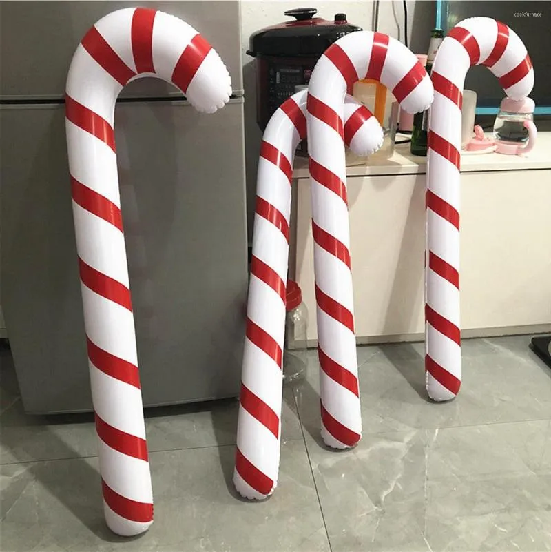 Decorações de Natal Canes Sinflatable Lollipop Balloon Merry Decoration for Home Xmas Ornamentos ao ar livre DeCors Navidad Gifts