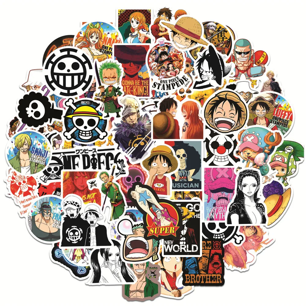 100Pcs Anime Mixed Stickers Vinyl Waterproof Stickers for Laptop Water Bottles