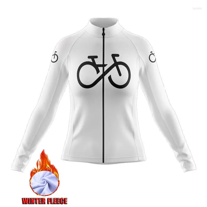 Racing Jackets Pro Women Winter Jacket Triathlon Long Sleeve Cycling Sweatshirt Clothing Shirt Keep Warm 2022
