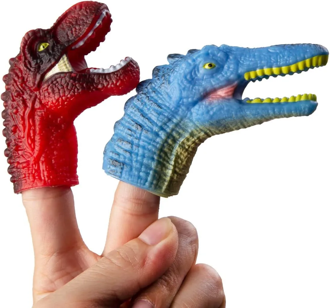 Dinosaur Finger Puppets Set Soft Rubber Playtex Bath Finger Puppets, Animal  Head, Pinata Stuffers, And Party Favors From Sxe_toys, $4.25