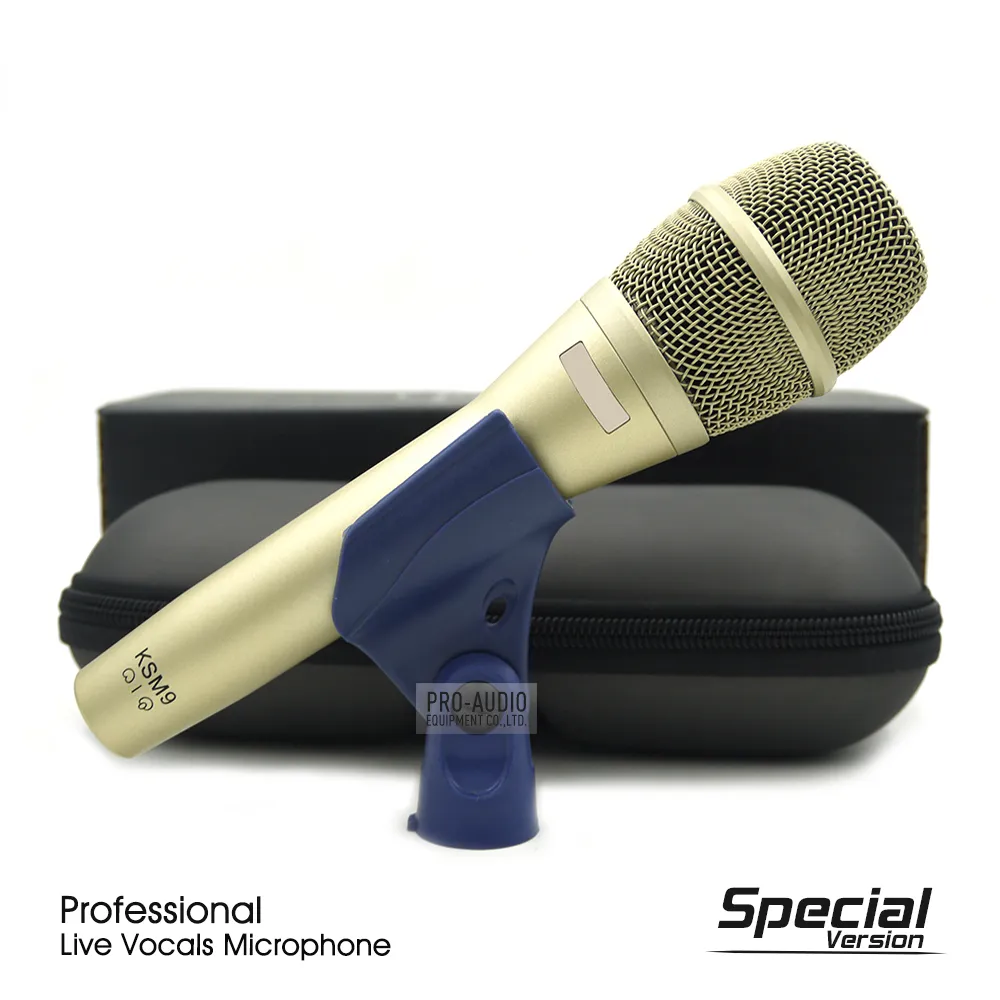 Grade A édition spéciale KSM9C chant en direct professionnel Microphone filaire dynamique KSM9 micro portable pour l'enregistrement en Studio karaoké