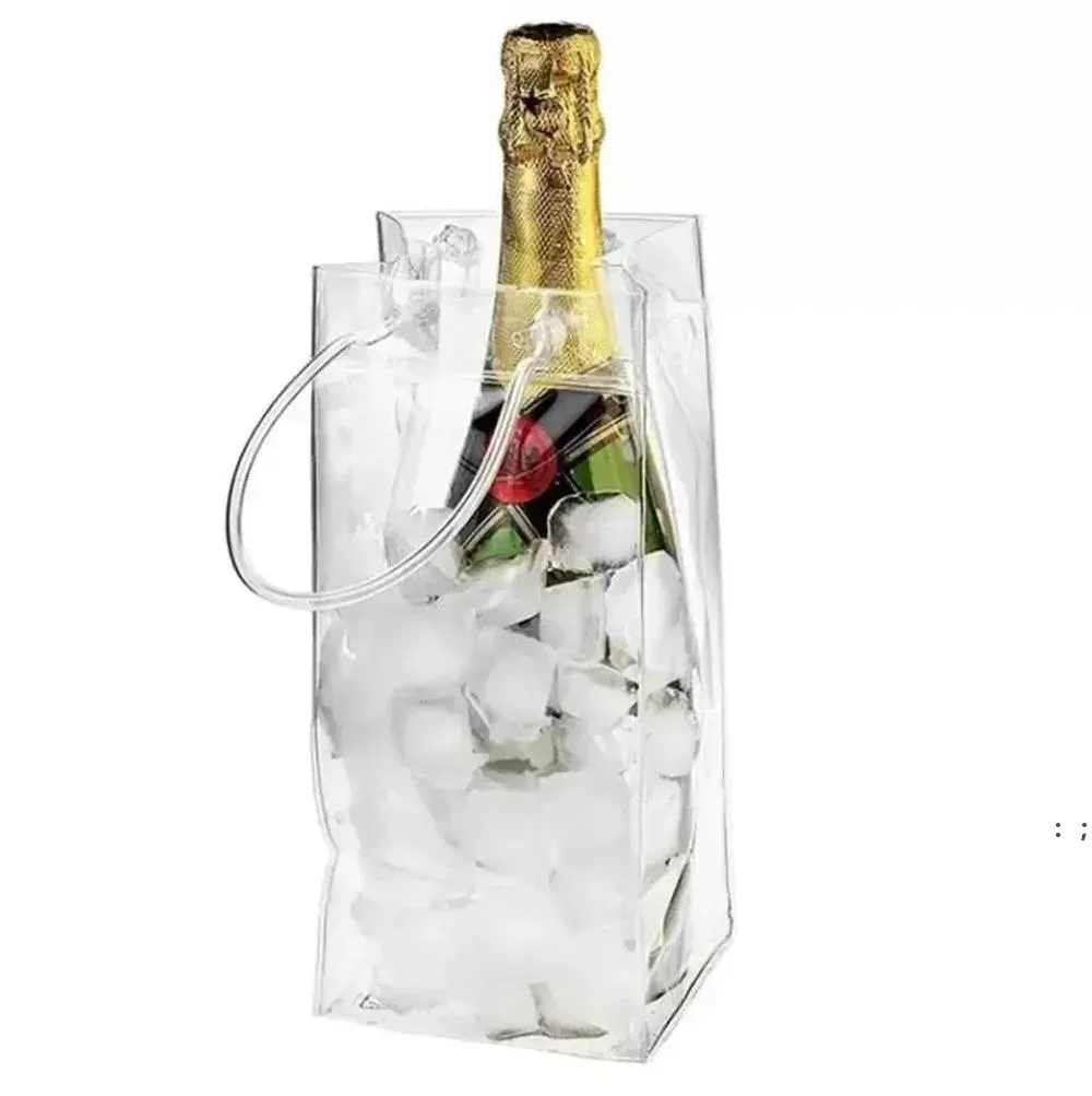 ChillMate Clear Ice Wine Cooler Bag Portable, Collapsible & Leakproof