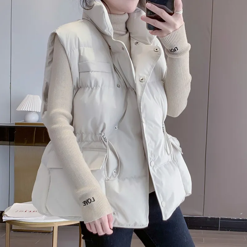 Comprar Nuevo chaleco largo coreano de invierno para mujer, chaleco largo y  grueso para mujer, suéter, abrigo