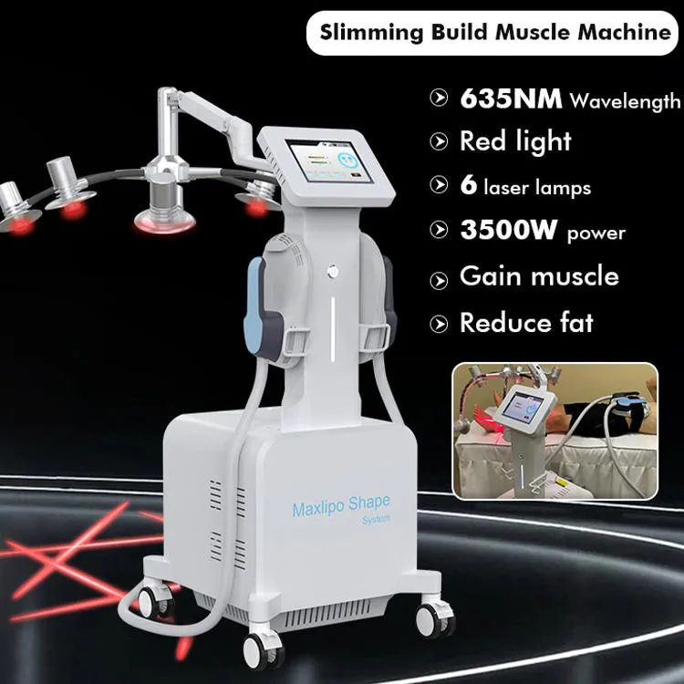 2023 New Tech 6D Lipo Laser Slimming EMS Body ShapingEmslim Machine Lipoデュアル波長ダイオードリポレーザーEMSSCULPT筋肉脂肪が強い筋肉を減らす