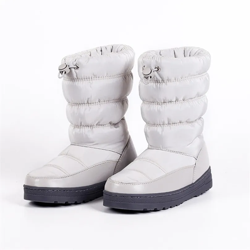 Stivali Impermeabili Donna Casual Caldo Peluche Inverno Con Piattaforma Scarpe Antiscivolo Neve Femminile Midcalf 221007