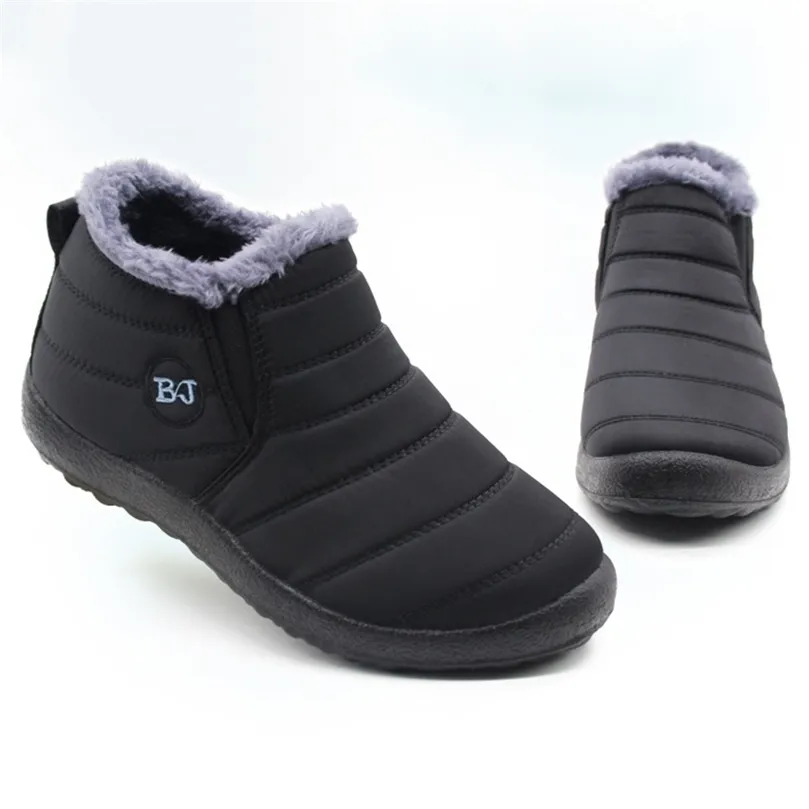 Botas Hombre Zapatos de invierno ligeros para la nieve Calzado impermeable Tallas grandes 47 Slip On Unisex Tobillo 221007
