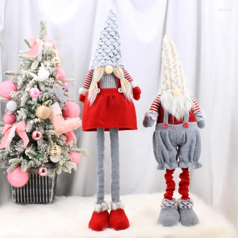Juldekorationer Santa Claus Snowman Elf Merry Ornaments Faceless Doll 2022 år Favor Party Decoration For Home