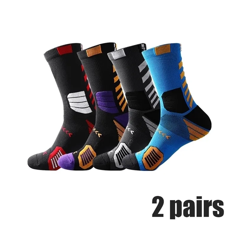 Mens Socks 2Pairs High Quality Profession Team Men Women Cycling Bike Breathable Bicycle Outdoor Sportswear Racing 221007