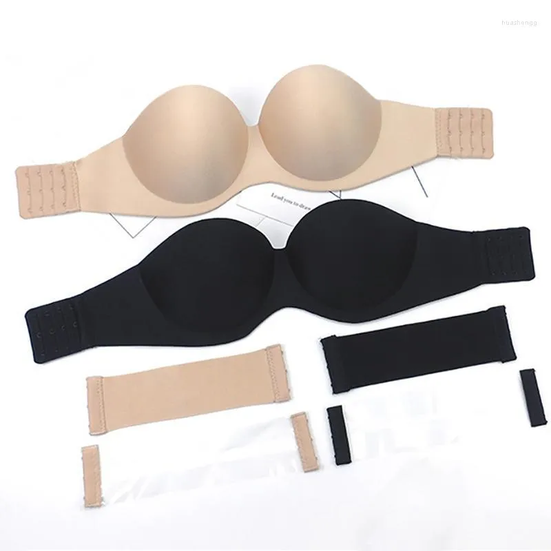 Kvinnors badkläder Kvinnor Sexig samling Invisible Bras Bralette Underwear Women Push Up Axless Bra Wedding Brassiere Underwired Back