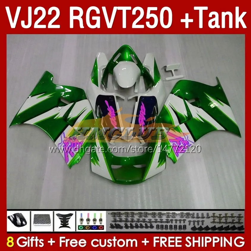 OEM Fairings Tank dla Suzuki RGV250 SAPC VJ22 RGVT250 RGV-250 VJ 22 160NO.125 RGV RGVT 250 CC 90 91 92 93 94 95 RGVT-250 1990 1991 1992 1993 1995 1996 1996 Fairing Green Stock Stock