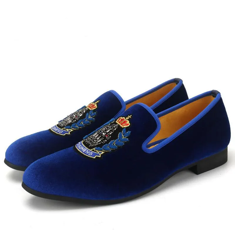 Formal Shoes Velvet Blue Dress Shoes Men's Navy Blue Velvet Loafer Shoes Perfect For Weddings, Parties, Formal Shoes Velvet Blue Dress Shoes Men's Navy Blue Velvet Loafer Shoes Perfect For Weddings, Parties,