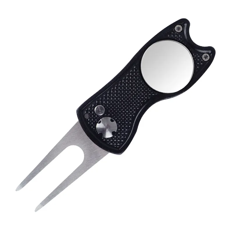 Offerta speciale H9241 Golf Divot Tool Repair Tools Strumento per bottoni magnetici pieghevoli in acciaio inossidabile 10 colori