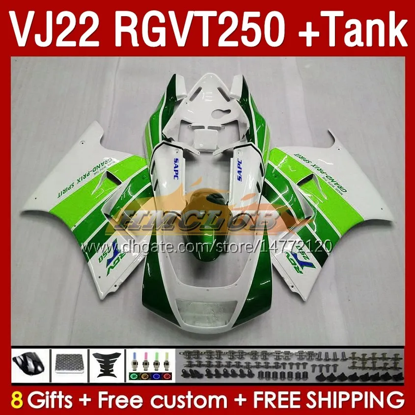 OEM Fairings Tank voor Suzuki RGV250 SAPC VJ22 RGVT250 RGV-250 VJ 22 160NO.153 Groene voorraad RGV RGVT 250 CC 90 91 92 93 94 95 95 96 RGVT-250 1990 1990 1991 1995 1995 1996 Fairement