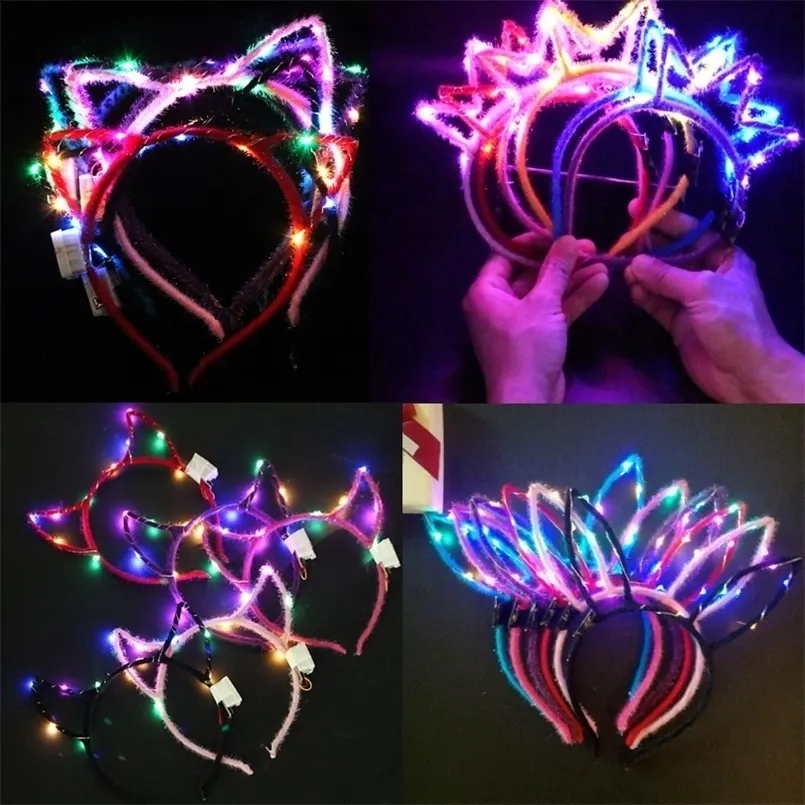 Glow Cat Bunny Ear LED Headbands Light Up... From Kong08  display picture 1