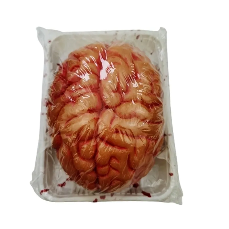 Altri Event Party Fornze Halloween Props Organo Creepy Brain nelle decorazioni del vassoio Falso Zombie Decor Cody Parts Orror Stupimento Stupimento 221007