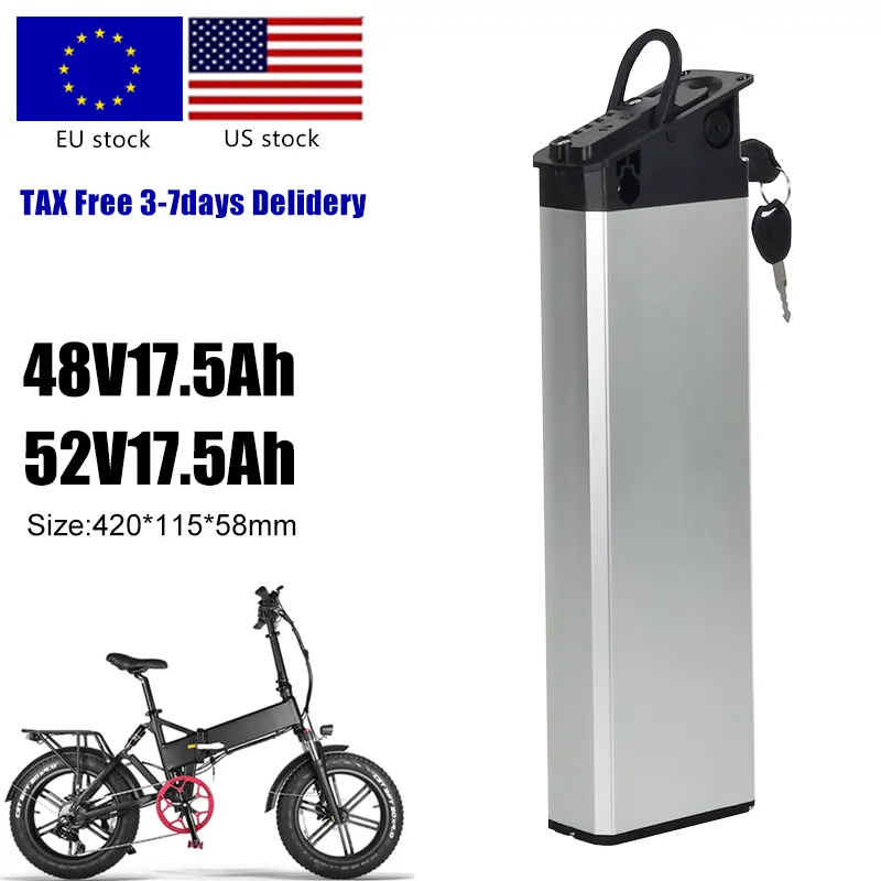 48V 17.5AH Ebike Hidden Battery Pack 52V 14AH för CMACEWHEEL RX20 750W MATE X LANKELEISI X3000PLUS FOLLING Electric Fat Bicycle