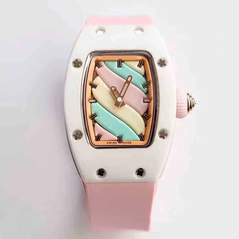 Luxury Mechanics Watches Richa Milles Wristwatch Business RM07-03 hela automatisk mekanisk klocka vit keramisk band trend kvinnlig 2deo erlb
