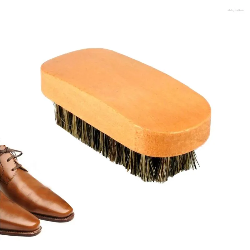 Kl￤df￶rvaring Pig Hair Shoe Shine Borstes With Horse Brestles For Boots Shoes Care Cleaning Brush Suede Nubuck Boot