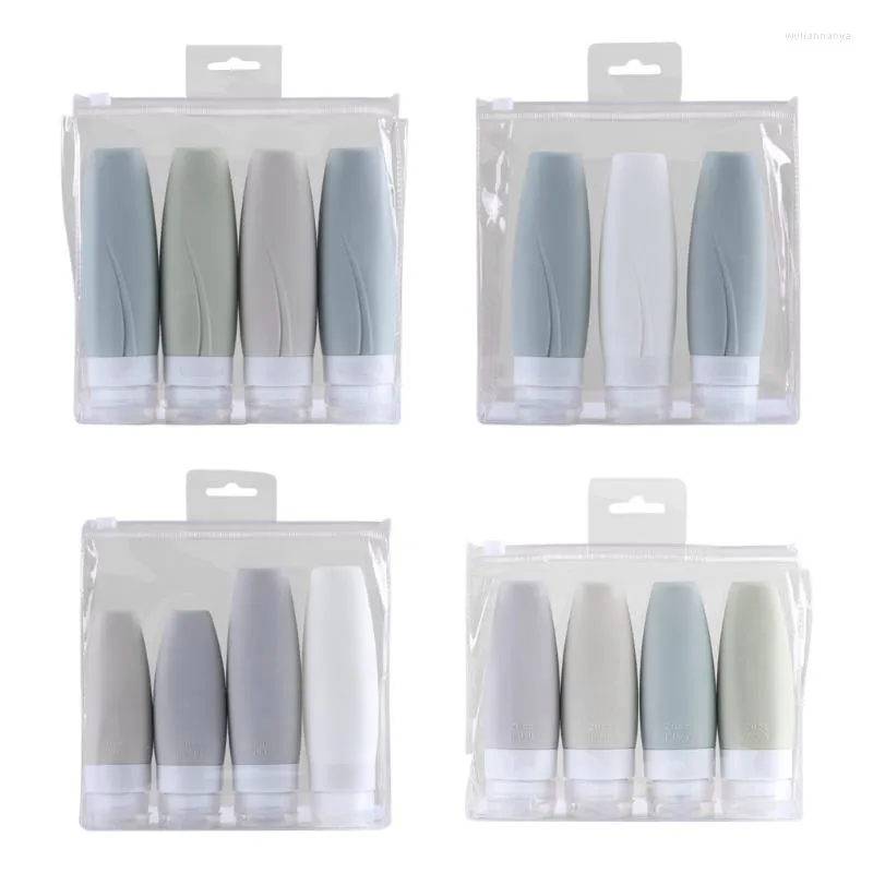 Storage Bottles Leak Proof Travel Set Containers For Size Toiletries With Portable Quart Bag Shampoo