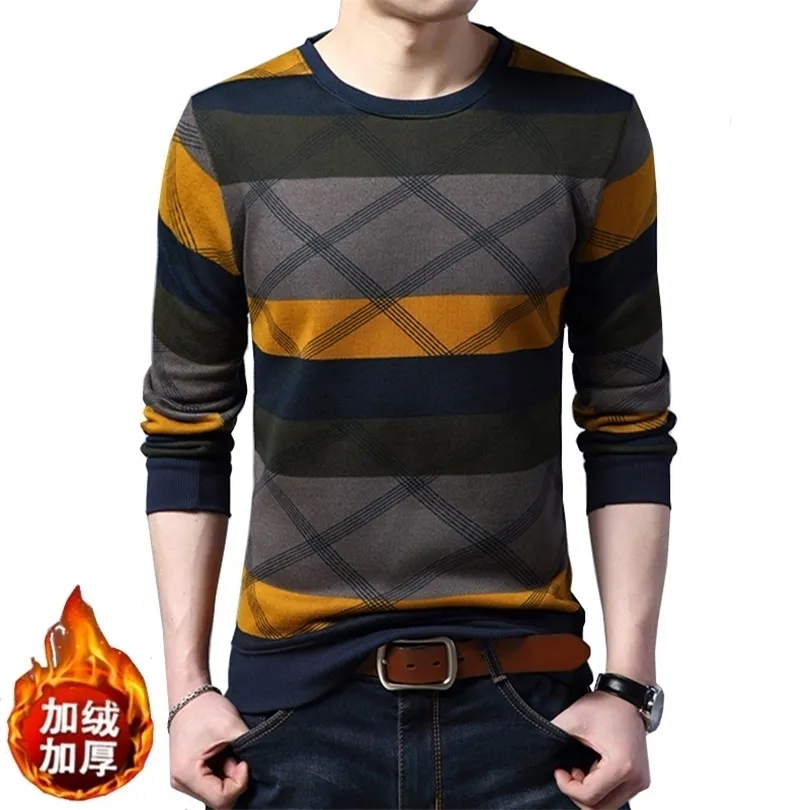 Pulls pour hommes Motifs géométriques Pulls d'automne et d'hiver pour hommes Pulls minces à manches longues en coton Mode chaude Pulls épais en 9 couleurs 221008