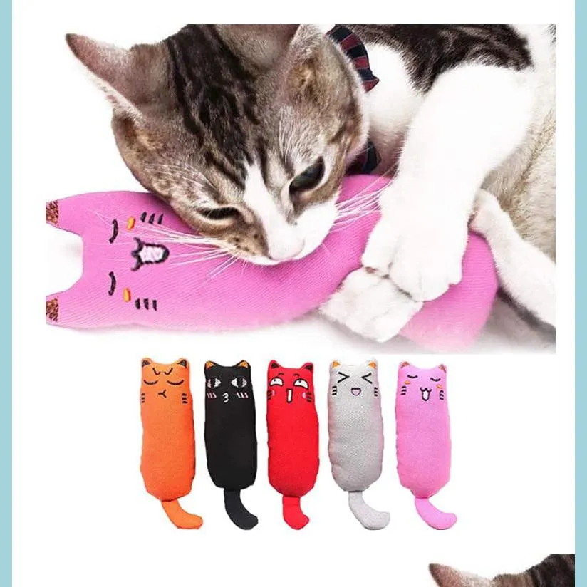 Jouets pour chats Bruit Son Cataire Jouet Chats Produits Pour Animaux De Compagnie Chat Mignon Jouets Chaton Dents Broyage En Peluche Pouce Oreiller Accessoires Pour Animaux De Compagnie Drop D Dhfq8