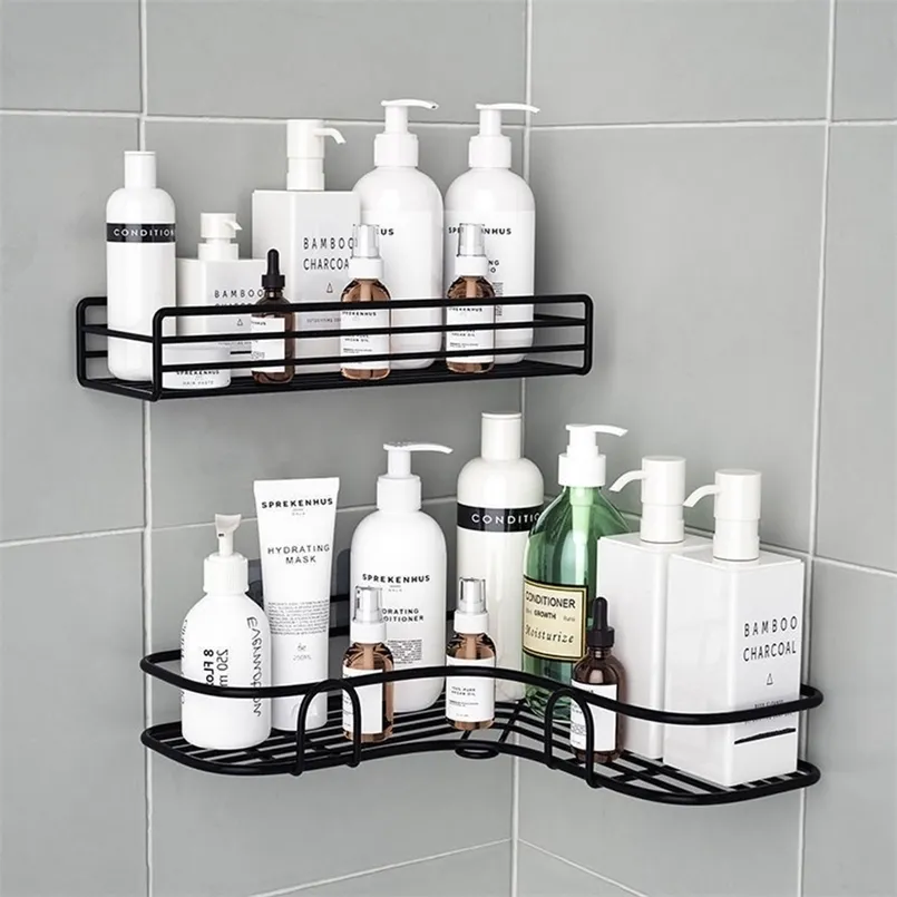 Prateleiras de banheiro Organizador de cozinha de prateleira Canto do chuveiro Caddy Storage Rack shampoo para acessórios 221007