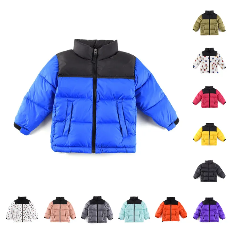 Niños niños abajo abrigo NF diseñador 2022 chaqueta de invierno niños niñas al aire libre con capucha con capucha parka caliente chaquetas de globo negro letra impresión ropa outwear rompevientos