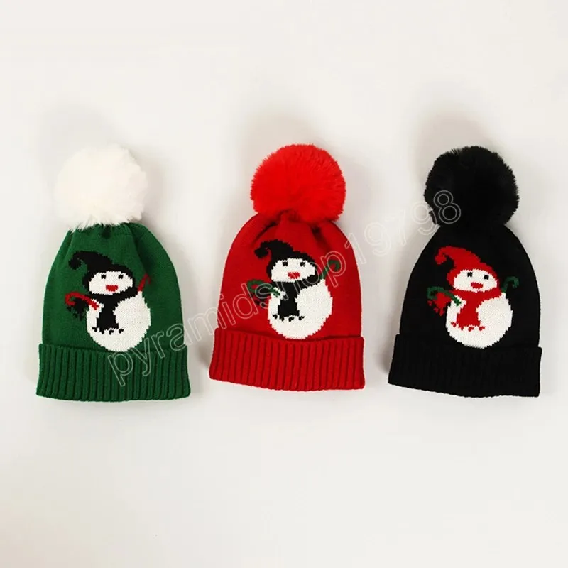 Зимняя детская рождественская шляпа Pompom Дети Beanie Kids Caps для девочек, мальчики, Новый год, врученные детские шляпы 2-6 лет