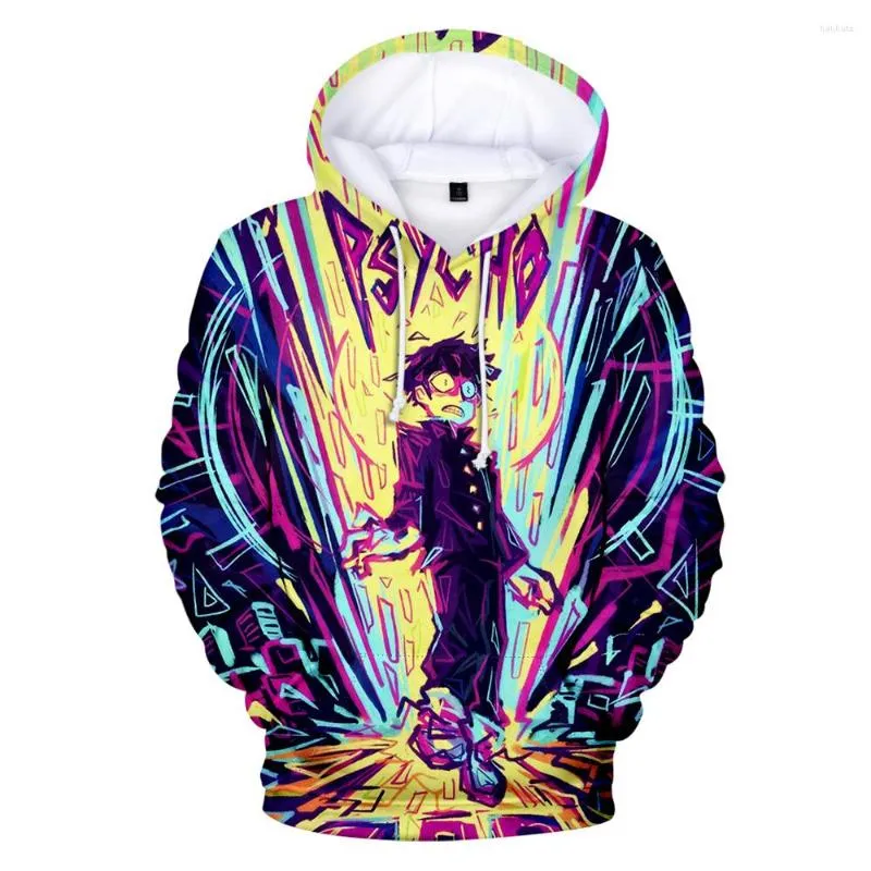 Hoodies masculins Mob Psycho 100 femmes anime hommes 3D imprim￩s sweats-shirts ￠ capuchon de mode de street-street