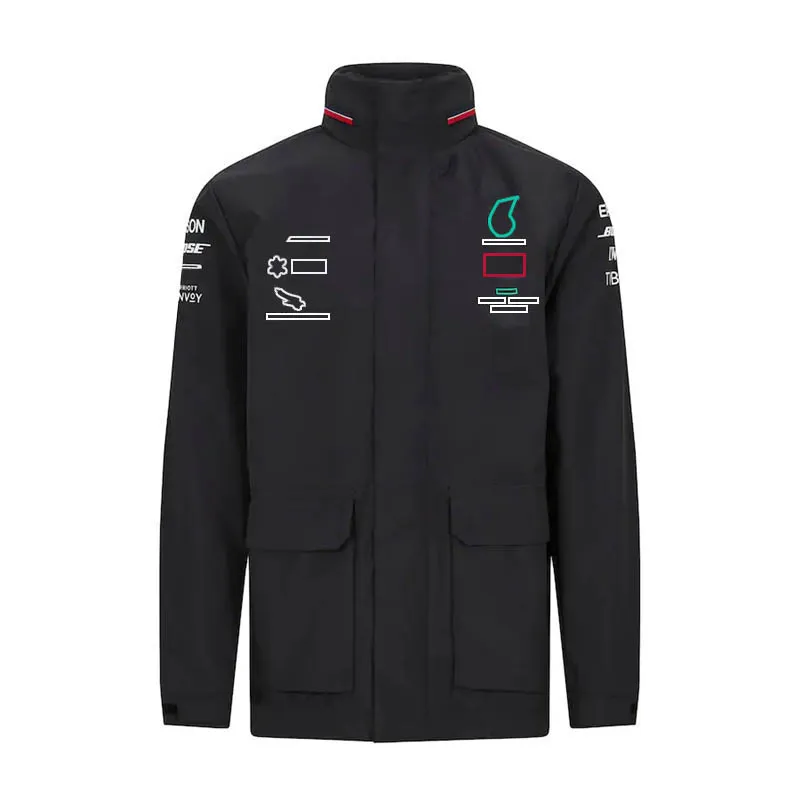 2022 F1 Formula One Racing Waterproof Waterproof Jacket Team Long Rleeve Fani Windbreaker Fani wyścigowe kombinezony dla mężczyzn ciepło zębaty z kapturem 2760