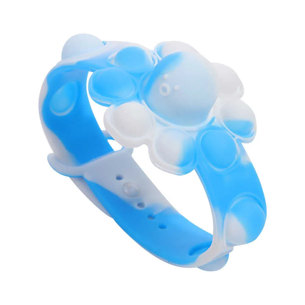 Snel fidgetspeelgoed verlicht spanningsarmband druk op vinger bubbel siliconen armband decompressie afgifte drukspeelgoed