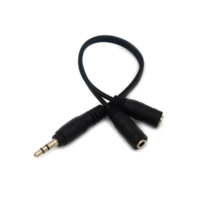 Connecteurs câble de Conversion Audio chaud 3.5mm mâle à femelle prises casque séparateur adaptateur Audio