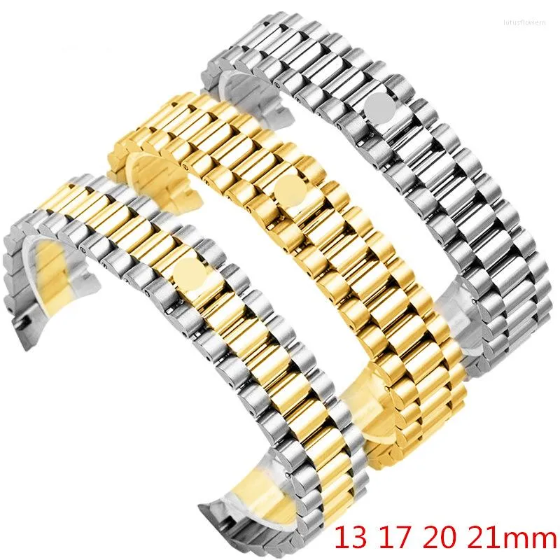 Titta på band för Datejust Day-Date Oysterpertual Date Rostfritt stål Remstillbehör 13 17 20 21mm armband