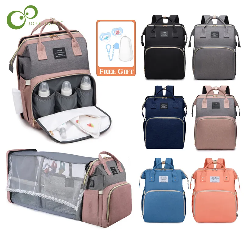 Borse per pannolini Mummia pieghevole Lettino portatile leggero Lettino per bambini di grande capacità Zaino femminile Mamma Outting Bolsa Feminina DDJ 221007